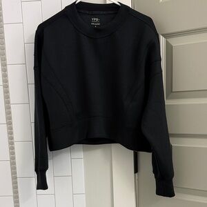 YPB Women's Black Cropped Sweatshirt
